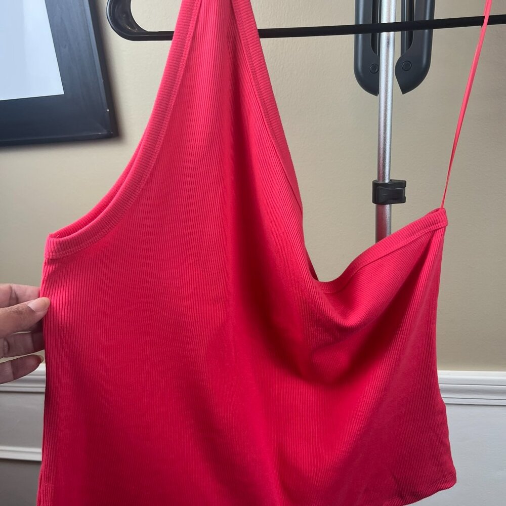 NWT Anthropologie Pilcro The Zeda Ribbed One-Shoulder Top - XL